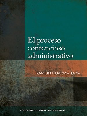 cover image of El proceso contencioso-administrativo